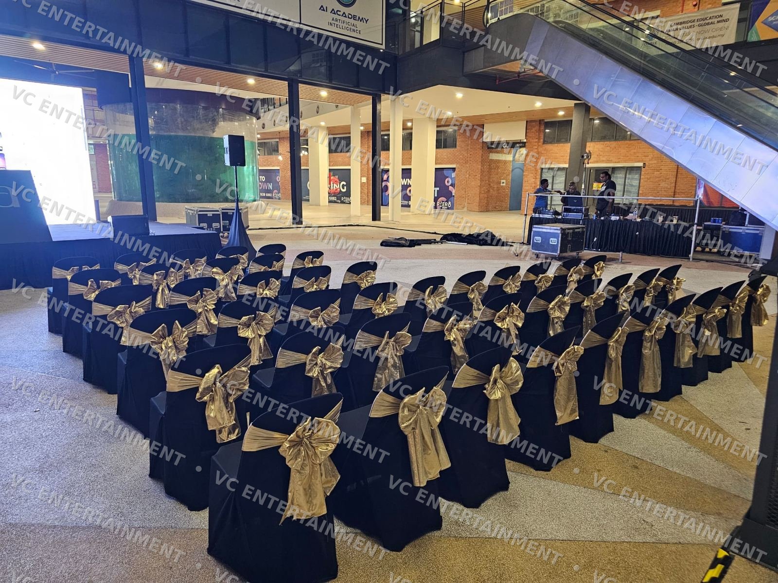 Plastic Chair with Cover & Ribbon