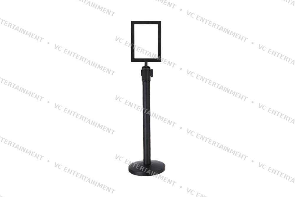 Black Queue Stand with A4 Frame