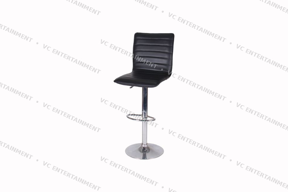 Leather Bar Stool - Black