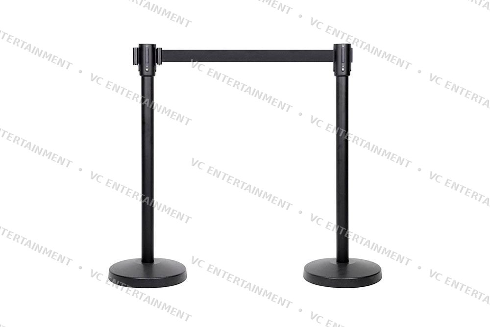 Black Queue Stand with Belt