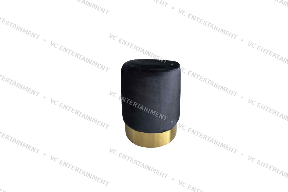 Ottoman Nordic Round with Gold Base