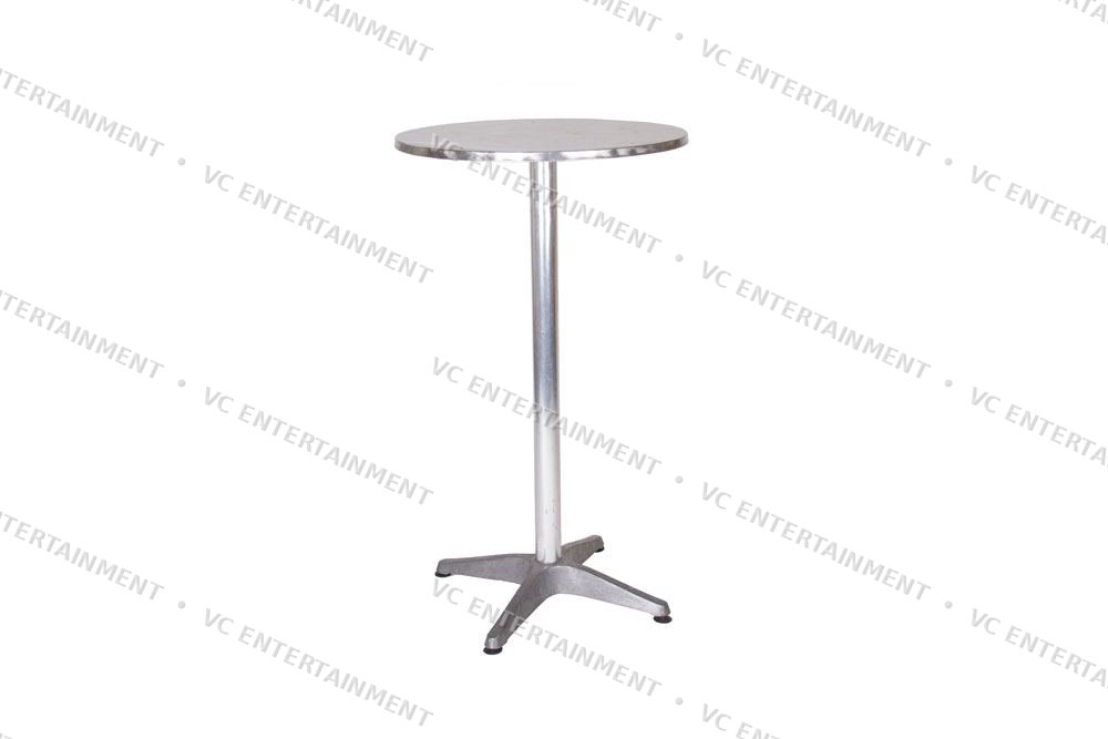 High Bar Table Aluminium Round