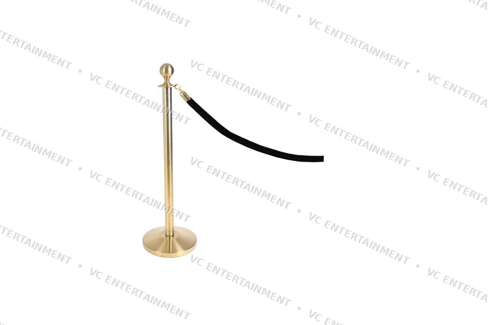 Gold Queue Stand with Rope