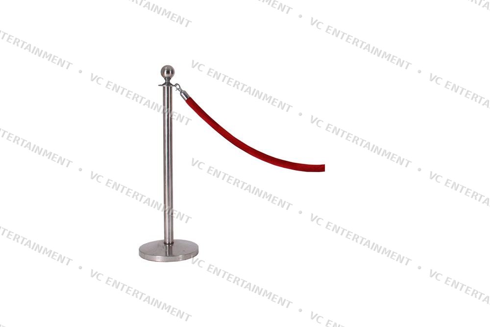 Silver Queue Stand with Rope