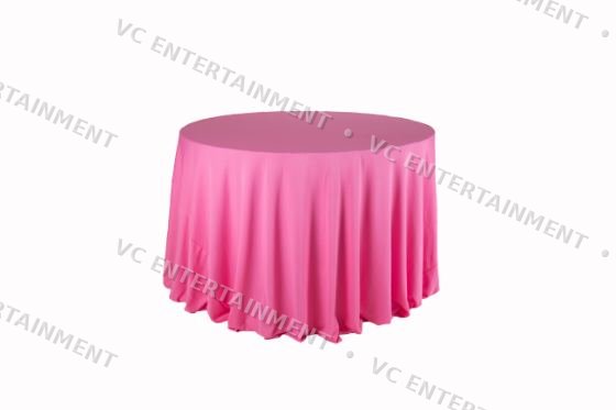 Plywood Round Table 5ft with 132in Cloth - Pink